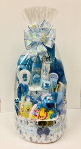 Cookie Monster Diaper Cake-2 Sizes - Gift Baskets By Design SB, Inc.